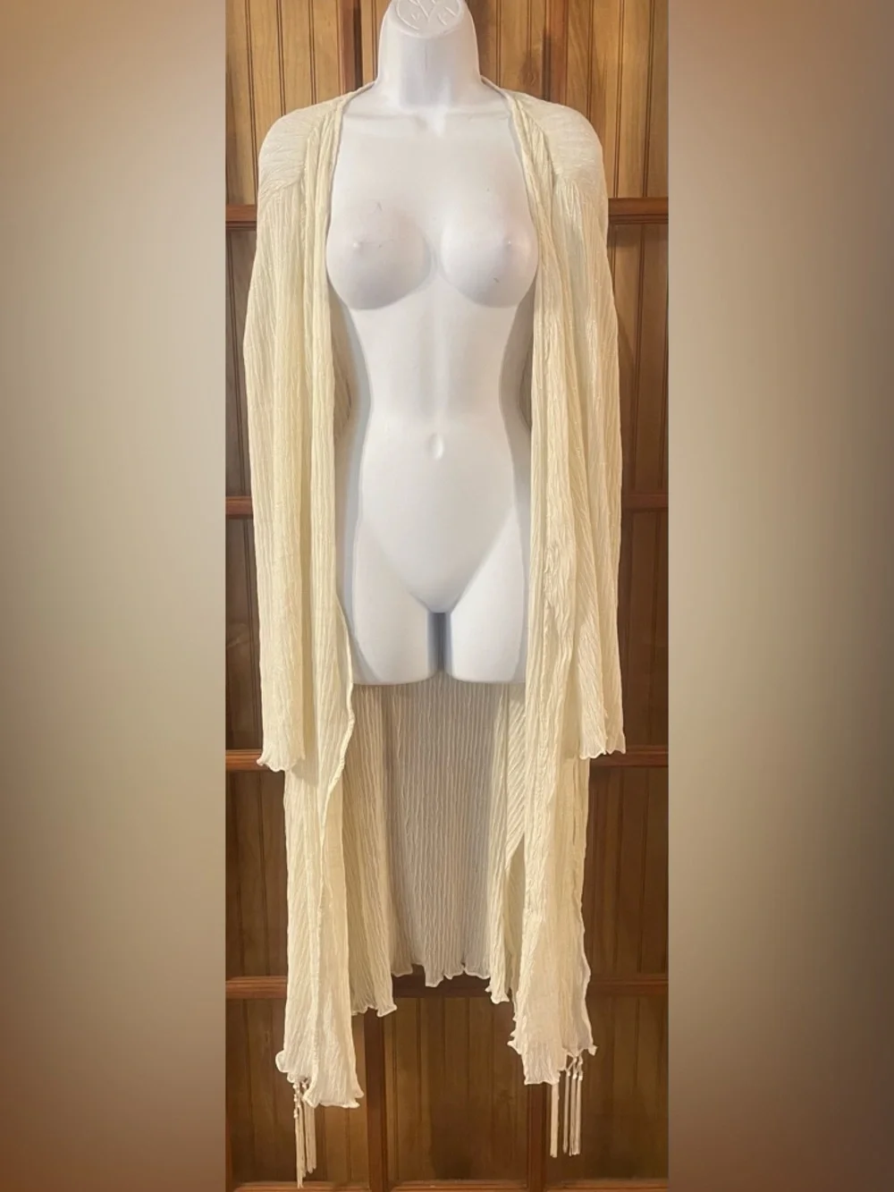 Vici Cream Two-Piece Skirt Set with Fringe - Picture 4 of 9